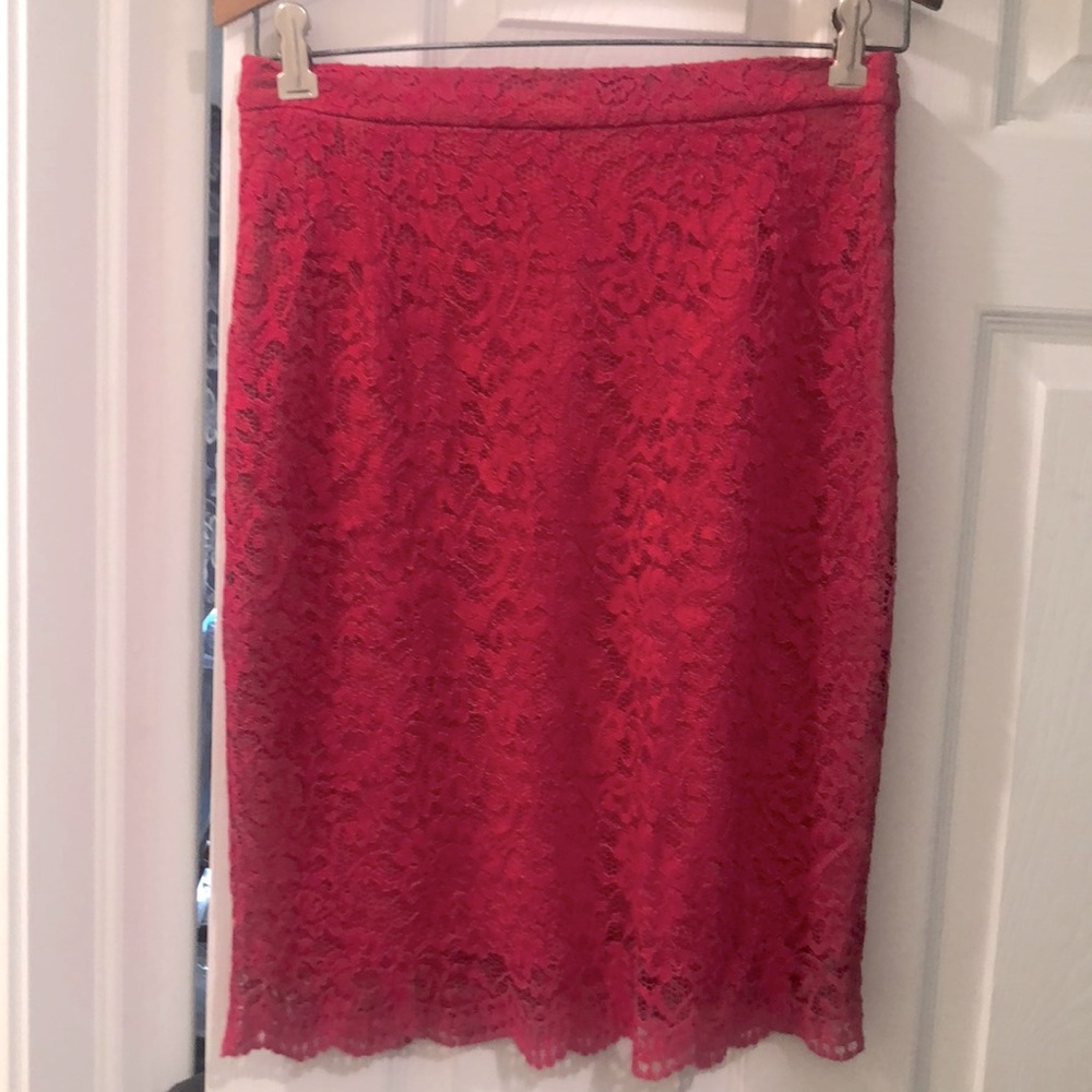 PIU & PIU hot pink lace skirt
